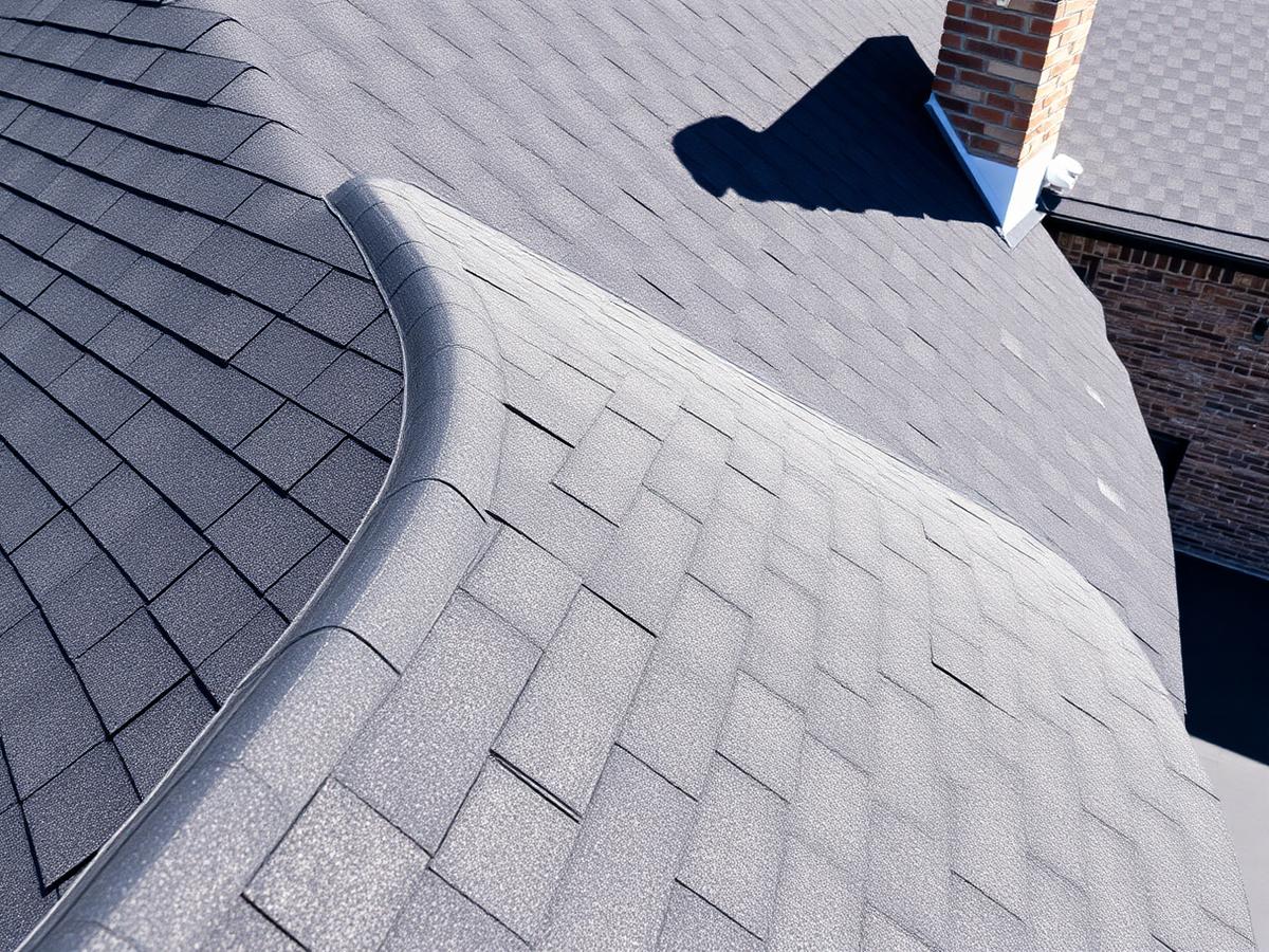 Newly installed architectural asphalt shingle roof on a residential home